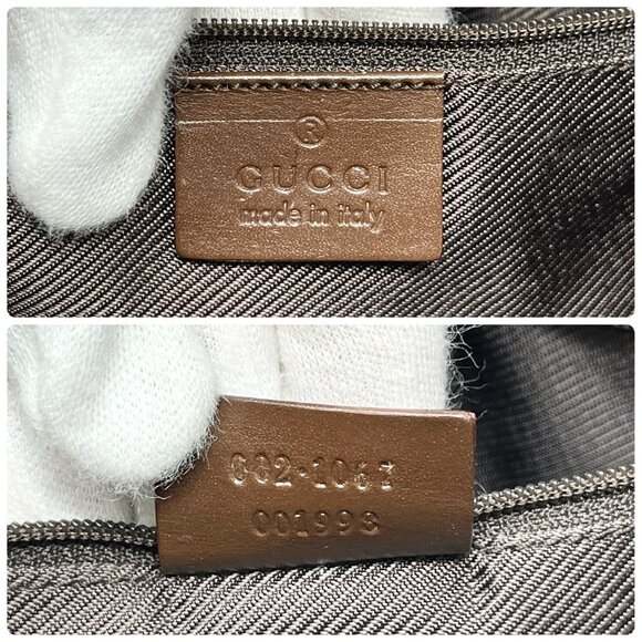 GUCCI Vintage GG Monogram Logo Jackie Shoulder Bag Brown Beige Canvas [105960] - Picture 12 of 12